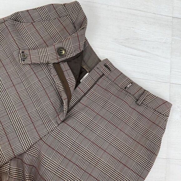 Vintage Stanley Blacker Trouser Pants Women 24 Houndstooth Hi Rise Wool Straight - Picture 7 of 11